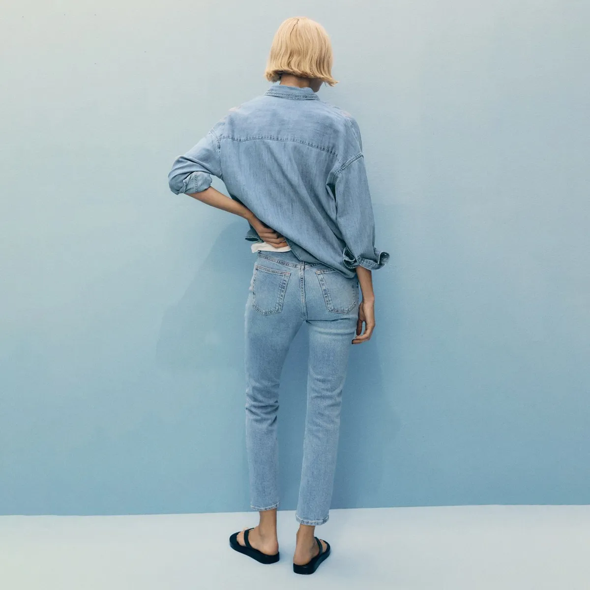 MANGO - Jean Slim Algodón Mujer Mango