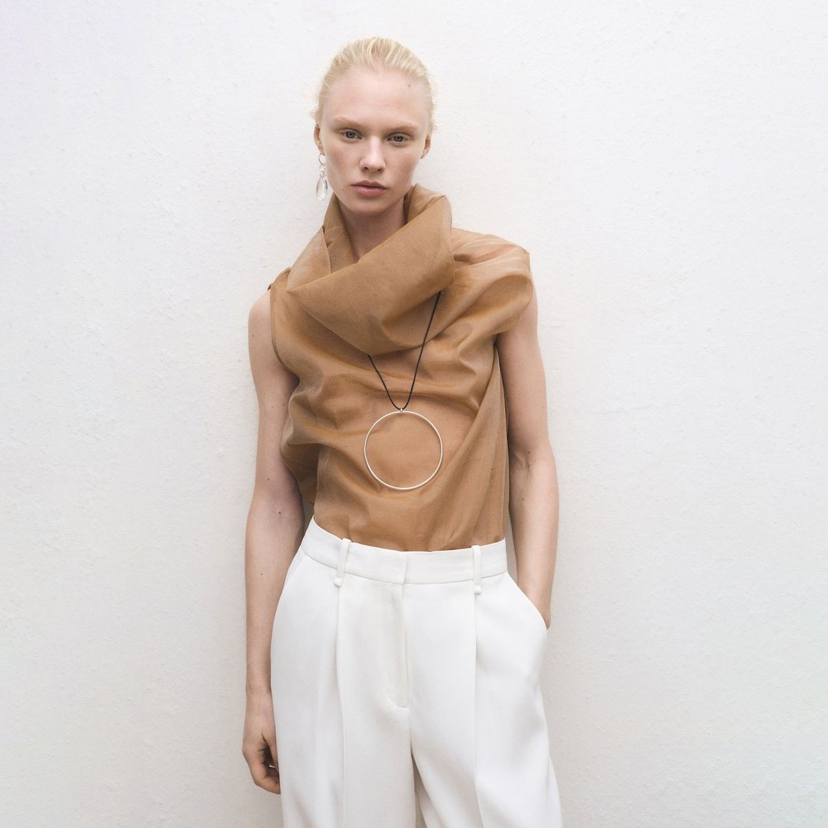 MANGO - Blusa Sin Mangas Algodón Mujer Mango