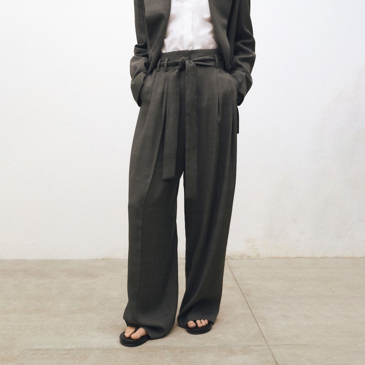 MANGO - Pantalón Wide Casual Mujer Mango