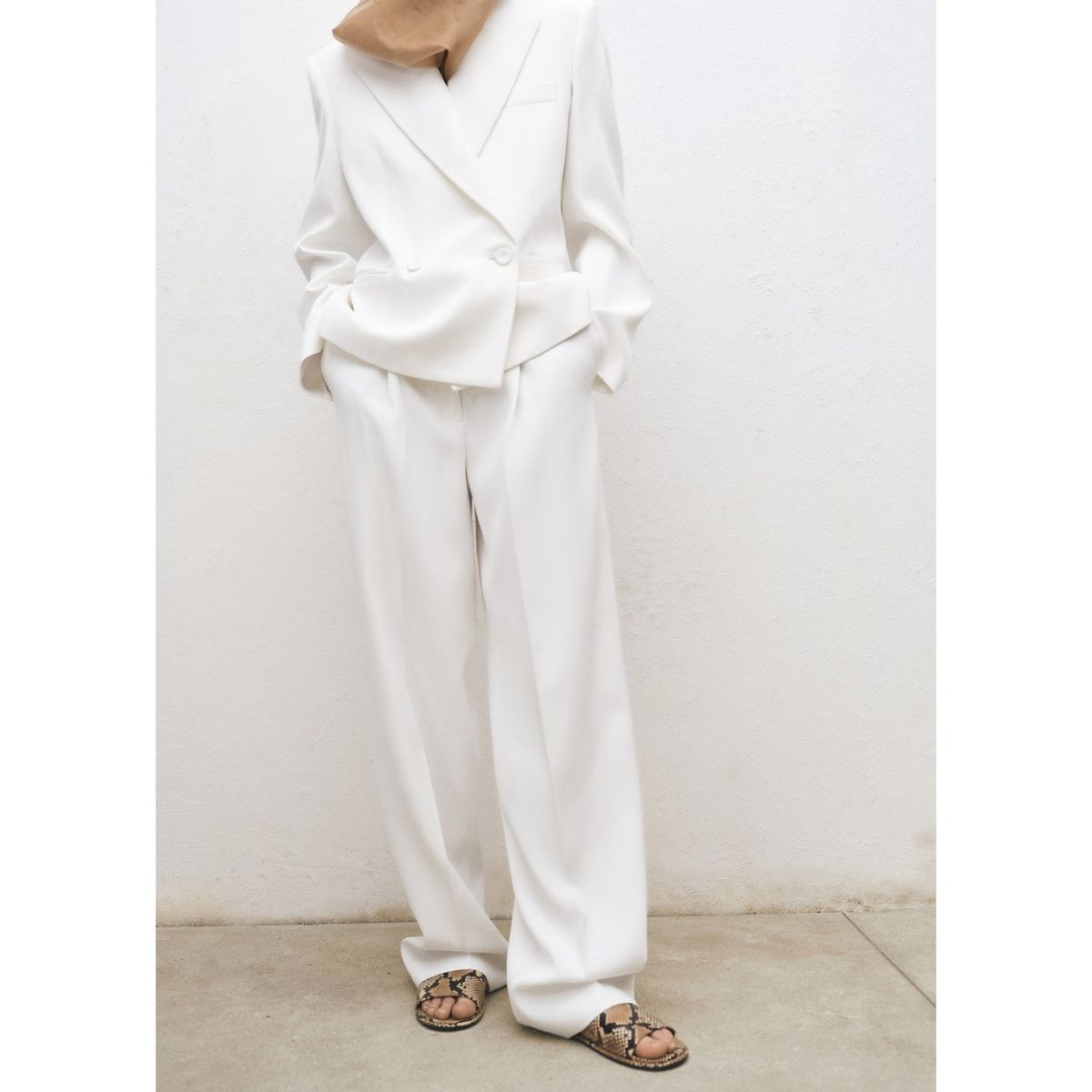 MANGO - Pantalón Wide Casual Mujer Mango