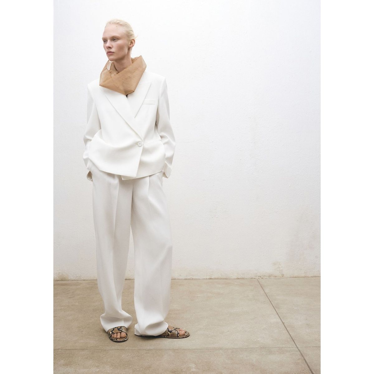 MANGO - Pantalón Wide Casual Mujer Mango