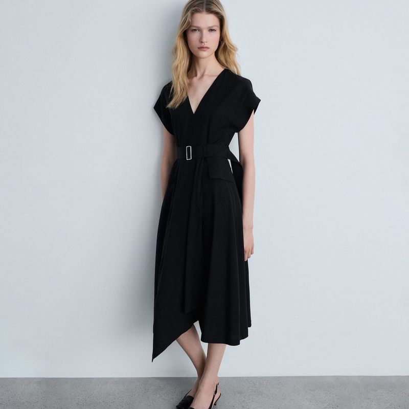 MANGO - Vestido Largo Casual Mujer Mango