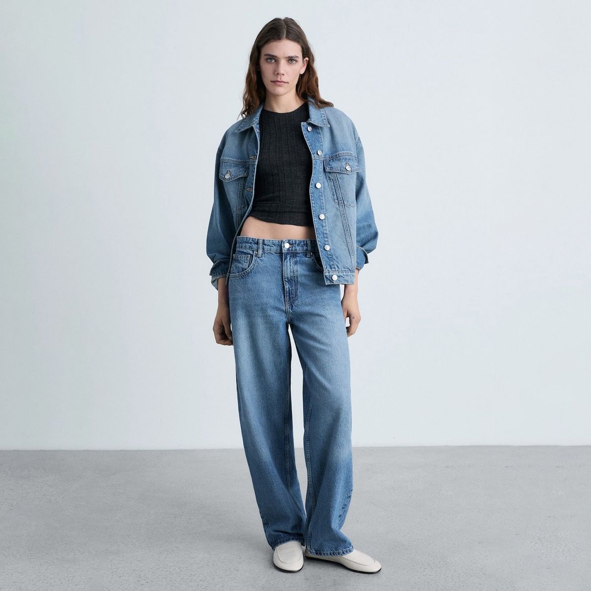 MANGO - Jean Balloon Tiro Alto Mujer Mango