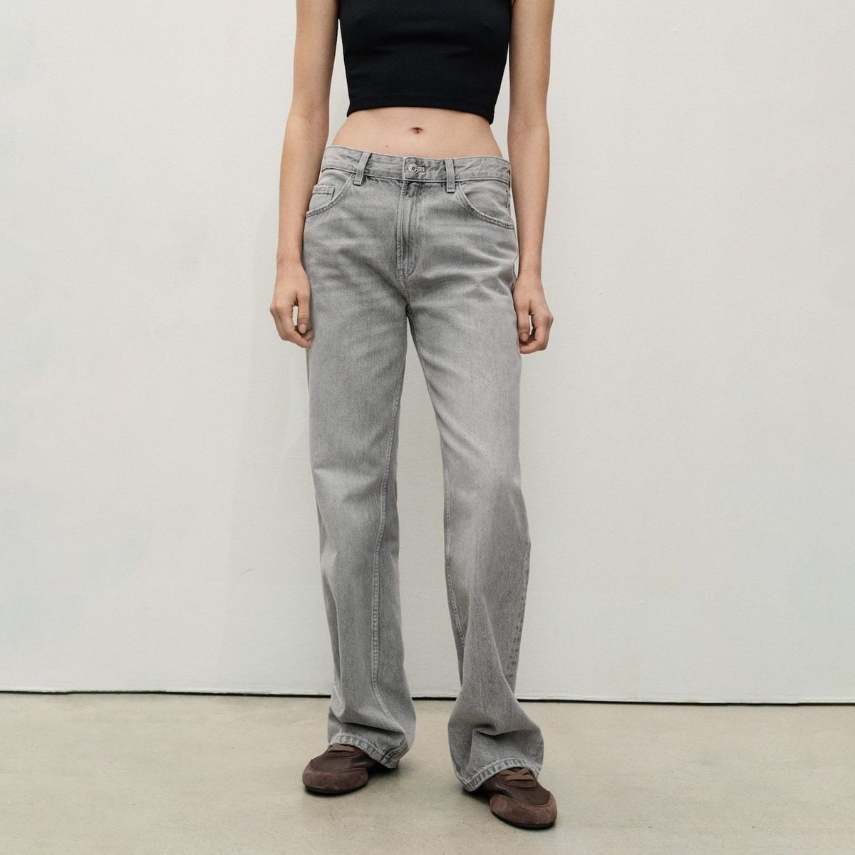 MANGO - Jean Straight Tiro Alto Mujer Mango.