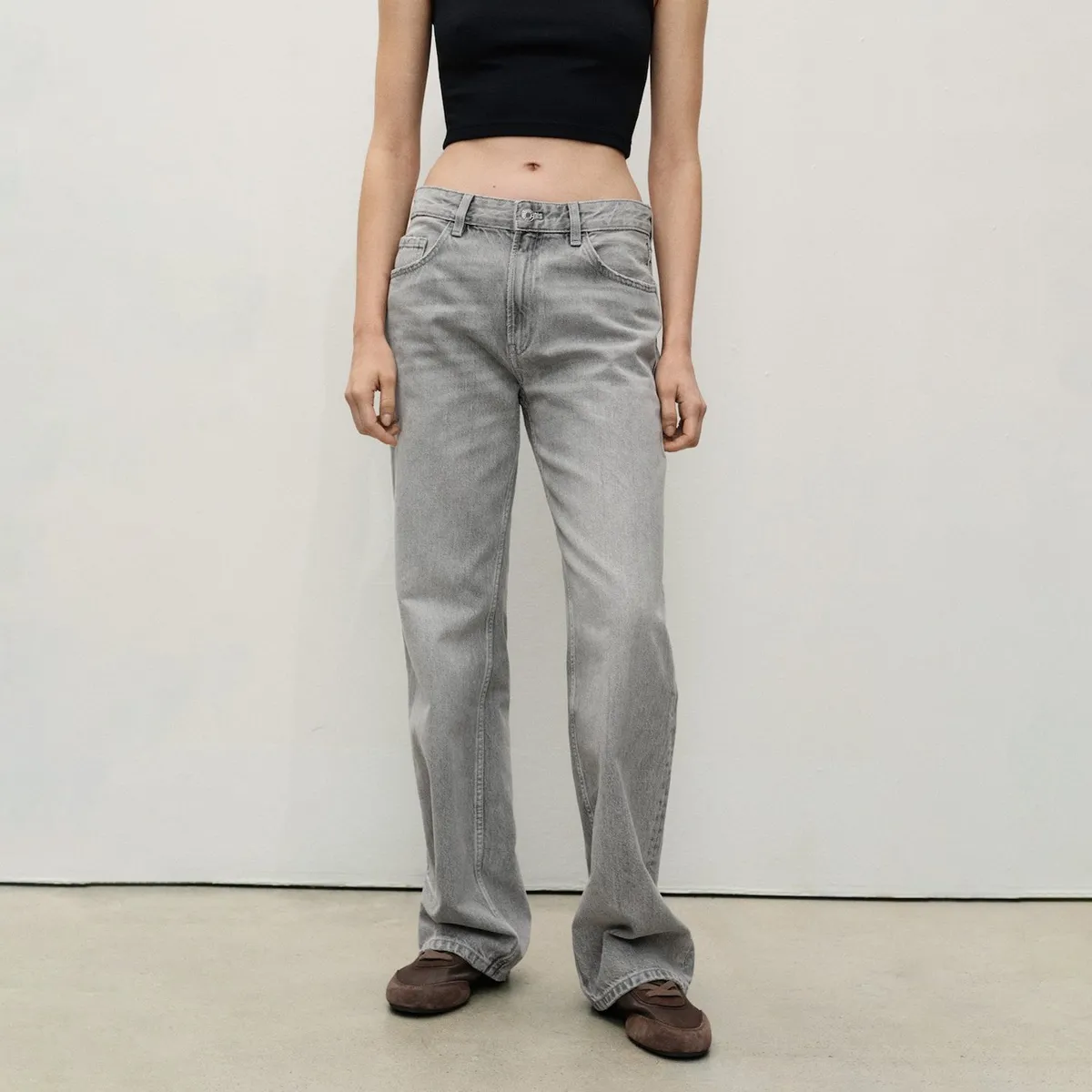 MANGO - Jean Straight Tiro Alto Mujer Mango