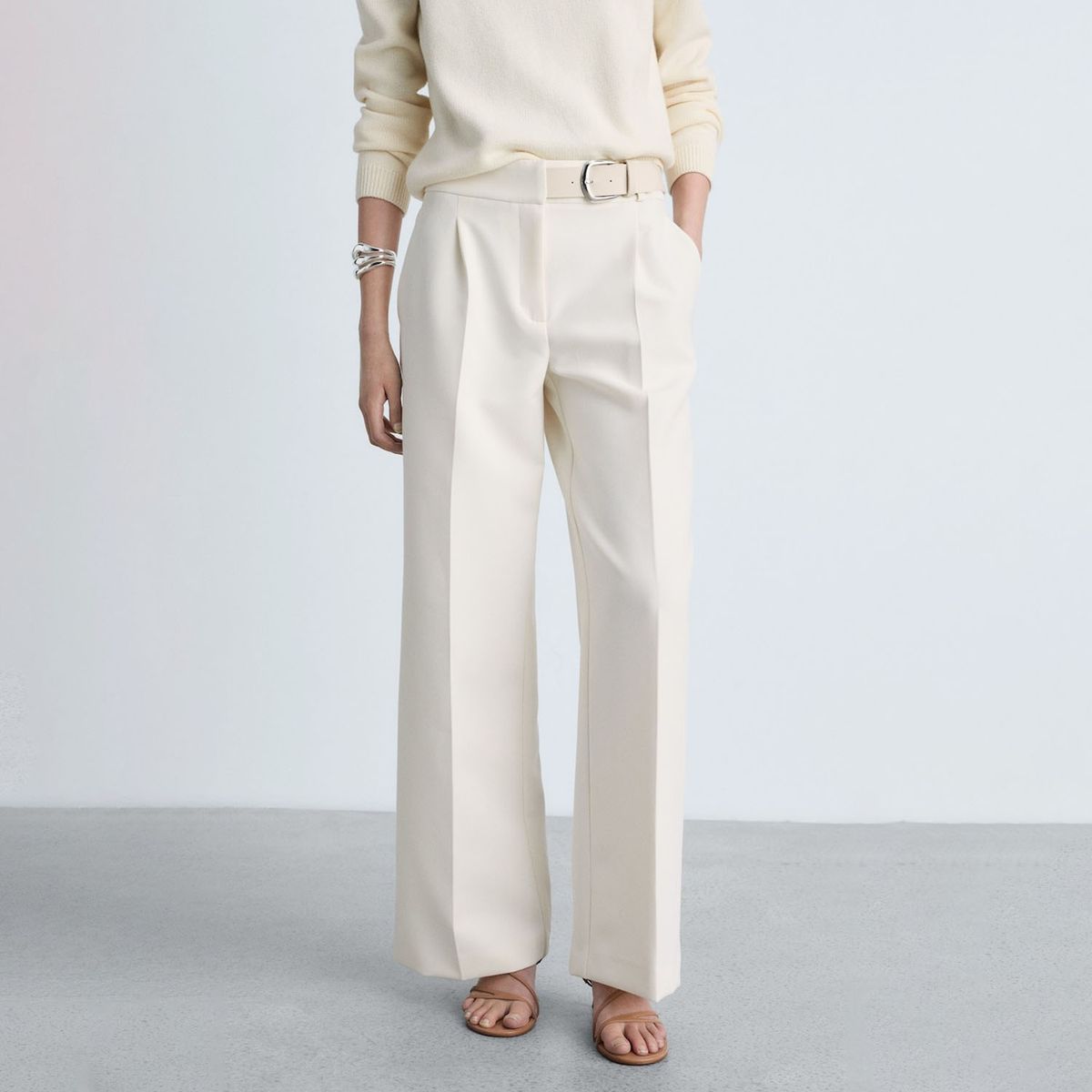 MANGO - Pantalón Straight Mujer Mango