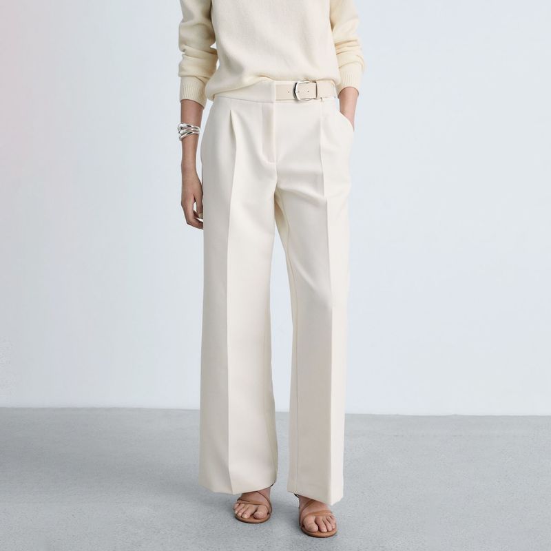 MANGO - Pantalón Straight Mujer Mango