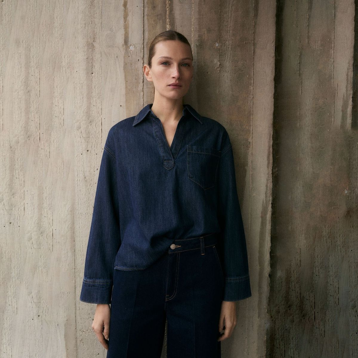 MANGO - Blusa 100% Algodón Mujer Mango