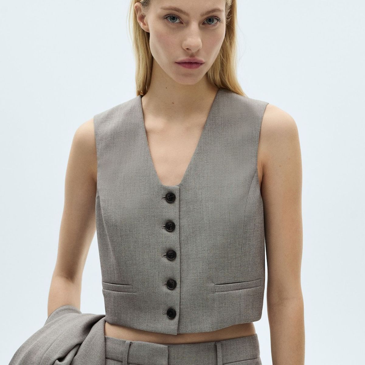 MANGO - Chaleco Casual Mujer Mango