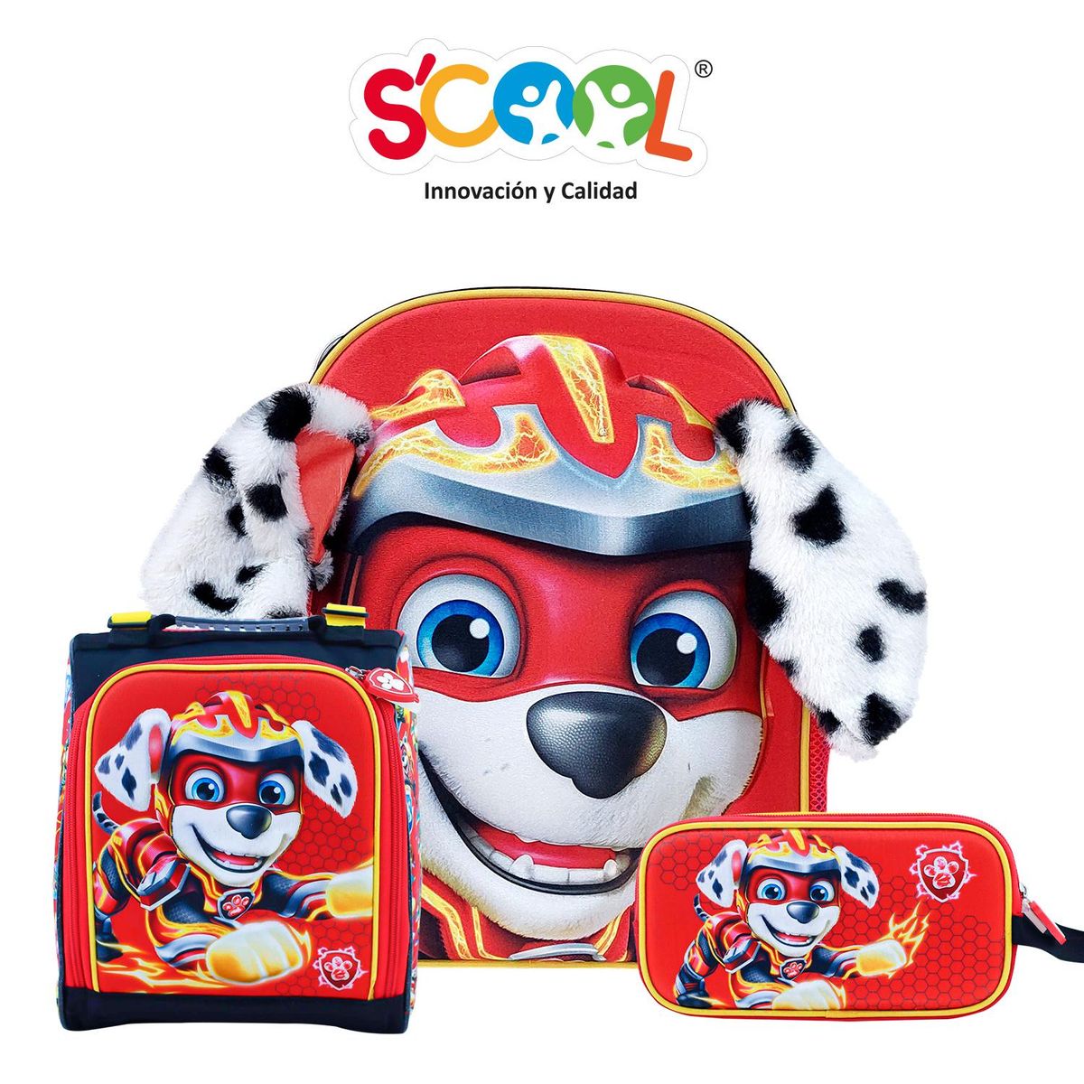 SCOOL - Set Mochila Con Luces Y Sonido Magic Paw Patrol H Marshall