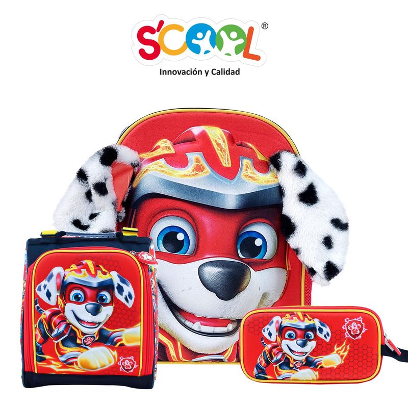 SCOOL - Set Mochila Con Luces Y Sonido Magic Paw Patrol H Marshall