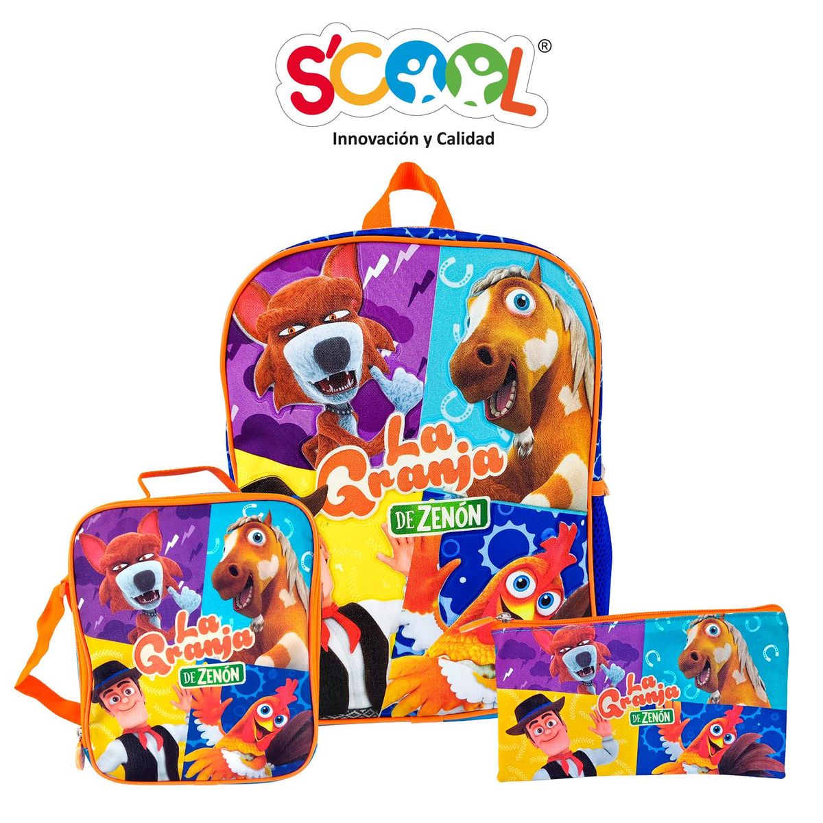 SCOOL - Set Mochila A4 1 Bolsillo Kombat La Granja De Zenon