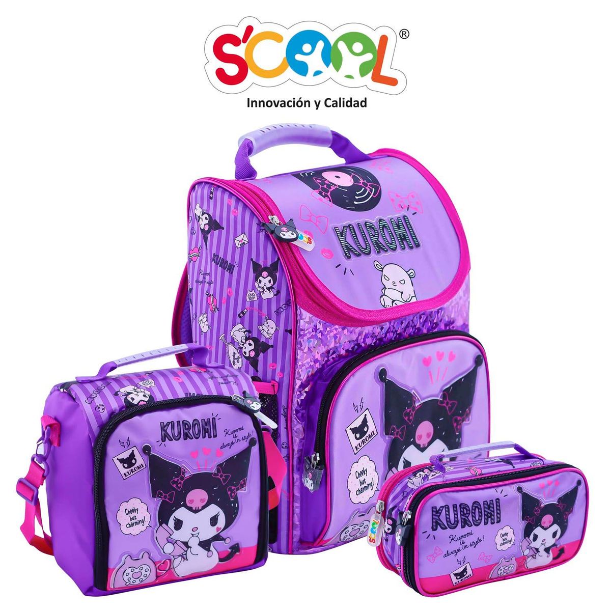 SCOOL - Set Mochila Pick Oficio Magic Kuromi
