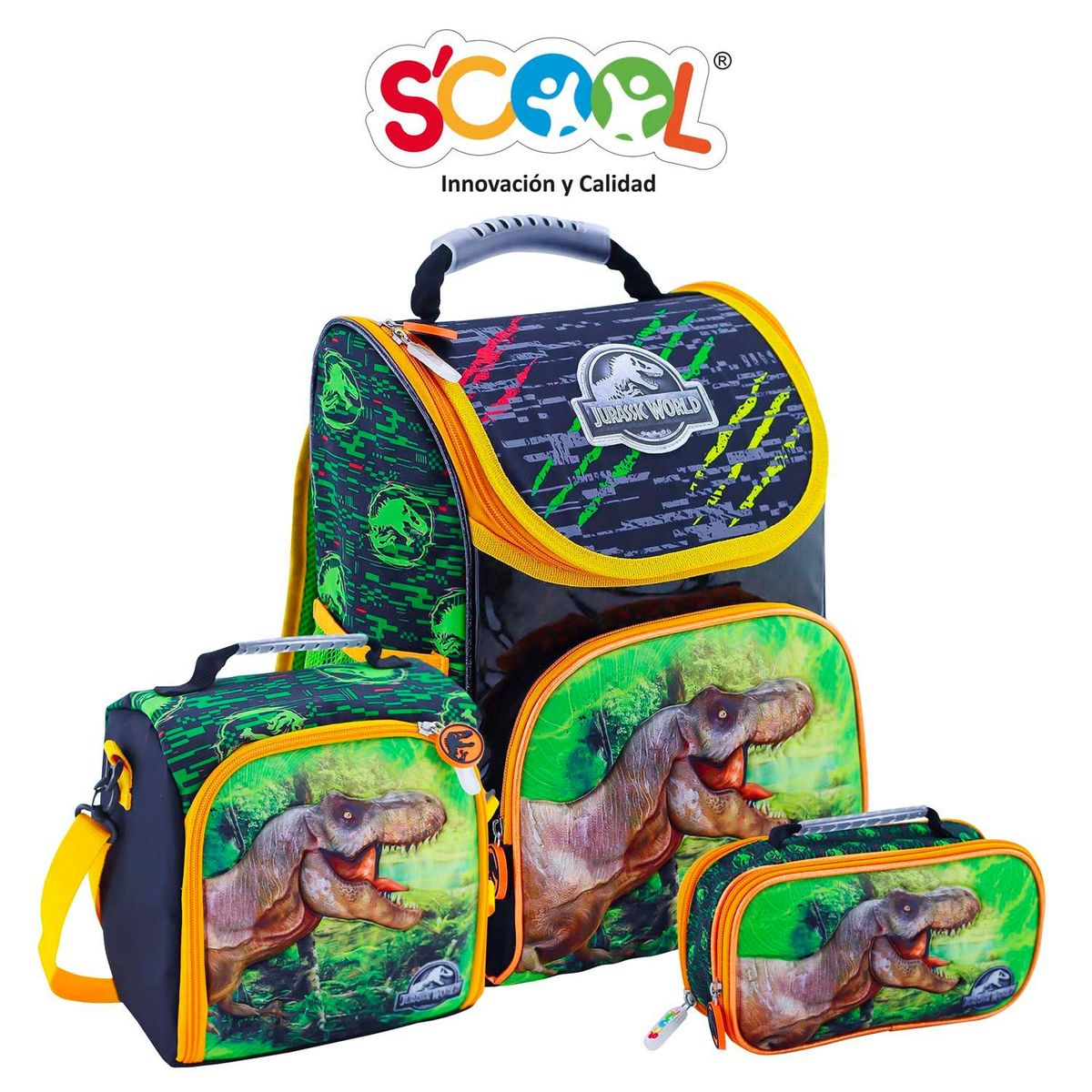 SCOOL - Set Mochila Pick Oficio 3d Magic Jurassic
