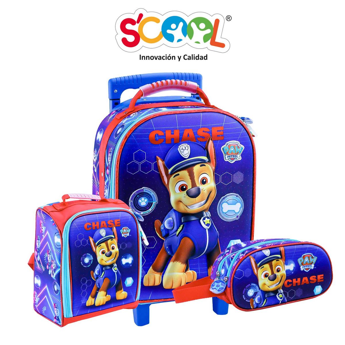 SCOOL - Set Maleta Mediana A4 3d Magic Paw Patrol H