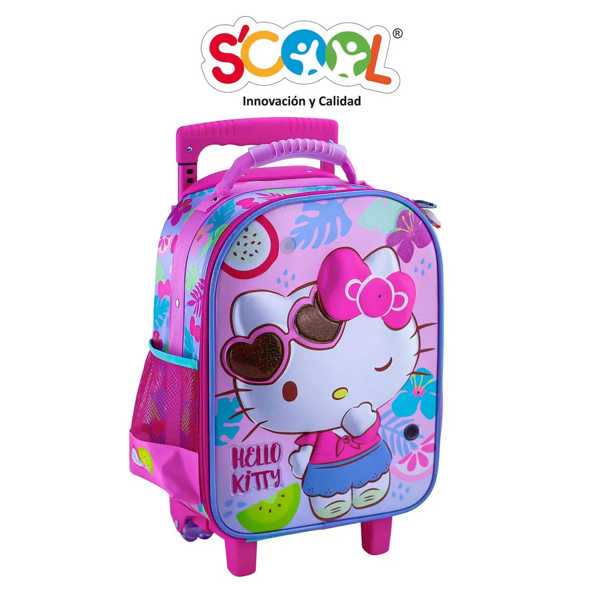 SCOOL - Set Maleta Mediana A4 3d Magic Premium Hello Kitty