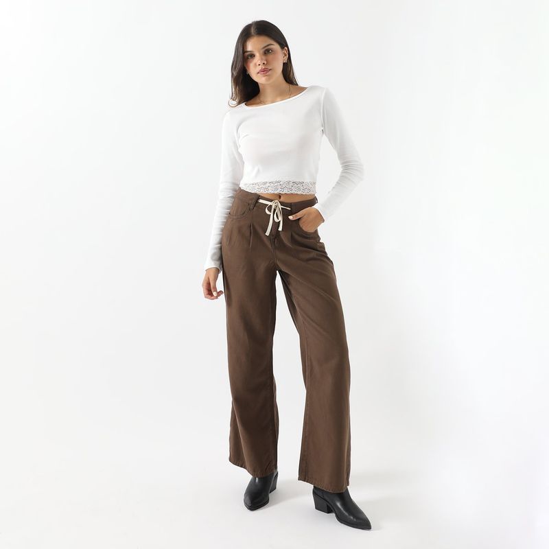 SYBILLA - Jean Wide Algodón Mujer Sybilla