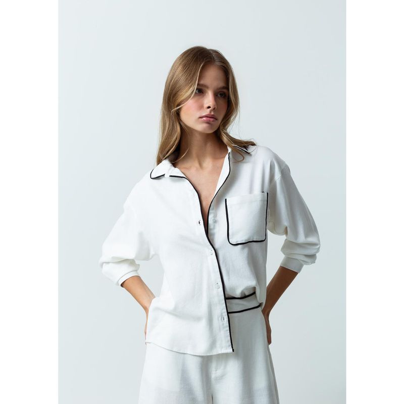 NAF NAF - Blusa Manga Larga Casual Mujer Naf Naf