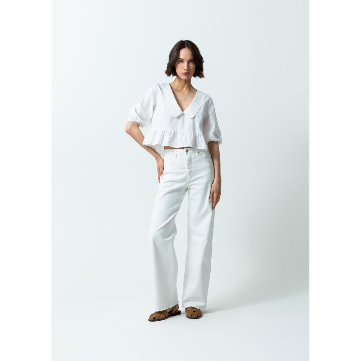 NAF NAF - Blusa Manga Corta 100% Algodón Mujer Naf Naf