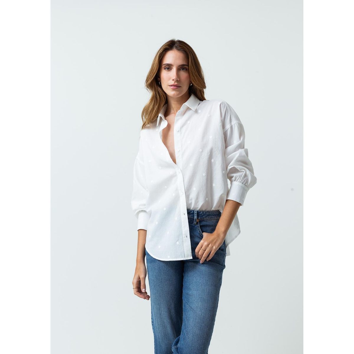NAF NAF - Blusa Manga Larga 100% Algodón Mujer Naf Naf