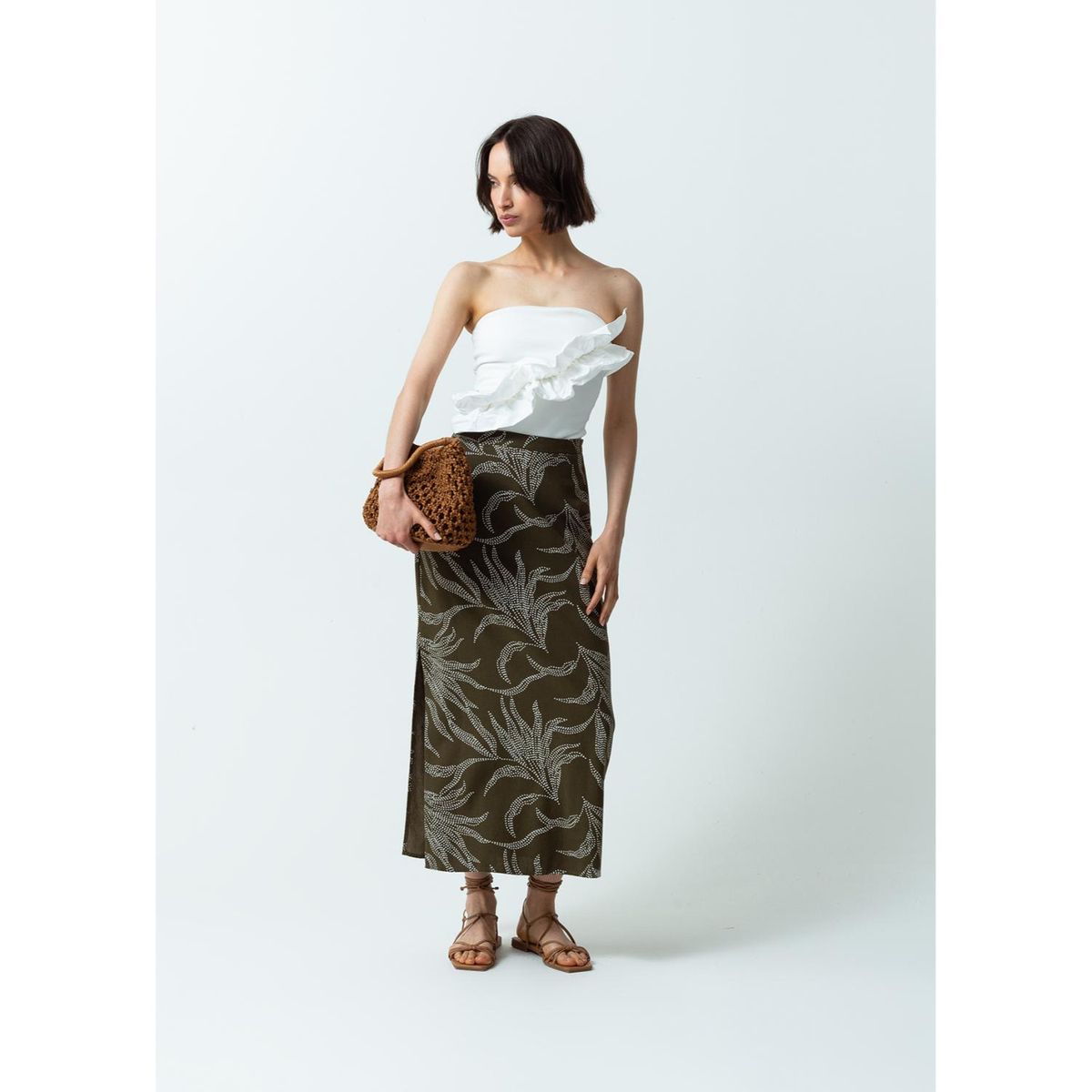 NAF NAF - Falda Larga Casual Mujer Naf Naf