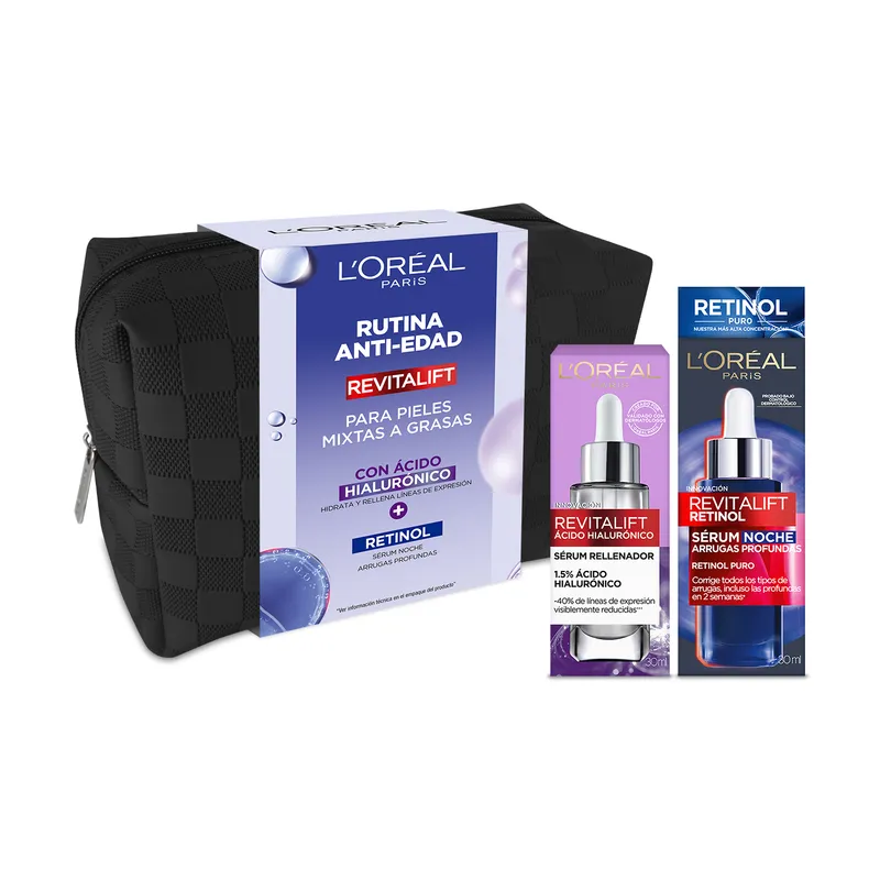 LOREAL PARIS - Set De Tratamiento L'Oréal Paris Sérum Ácido Hialurónico + Sérum Retinol