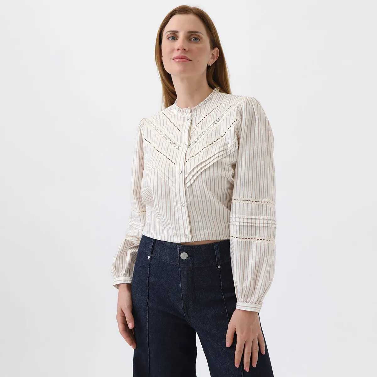 APOLOGY - Blusa Manga Larga 100% Algodón Mujer Apology