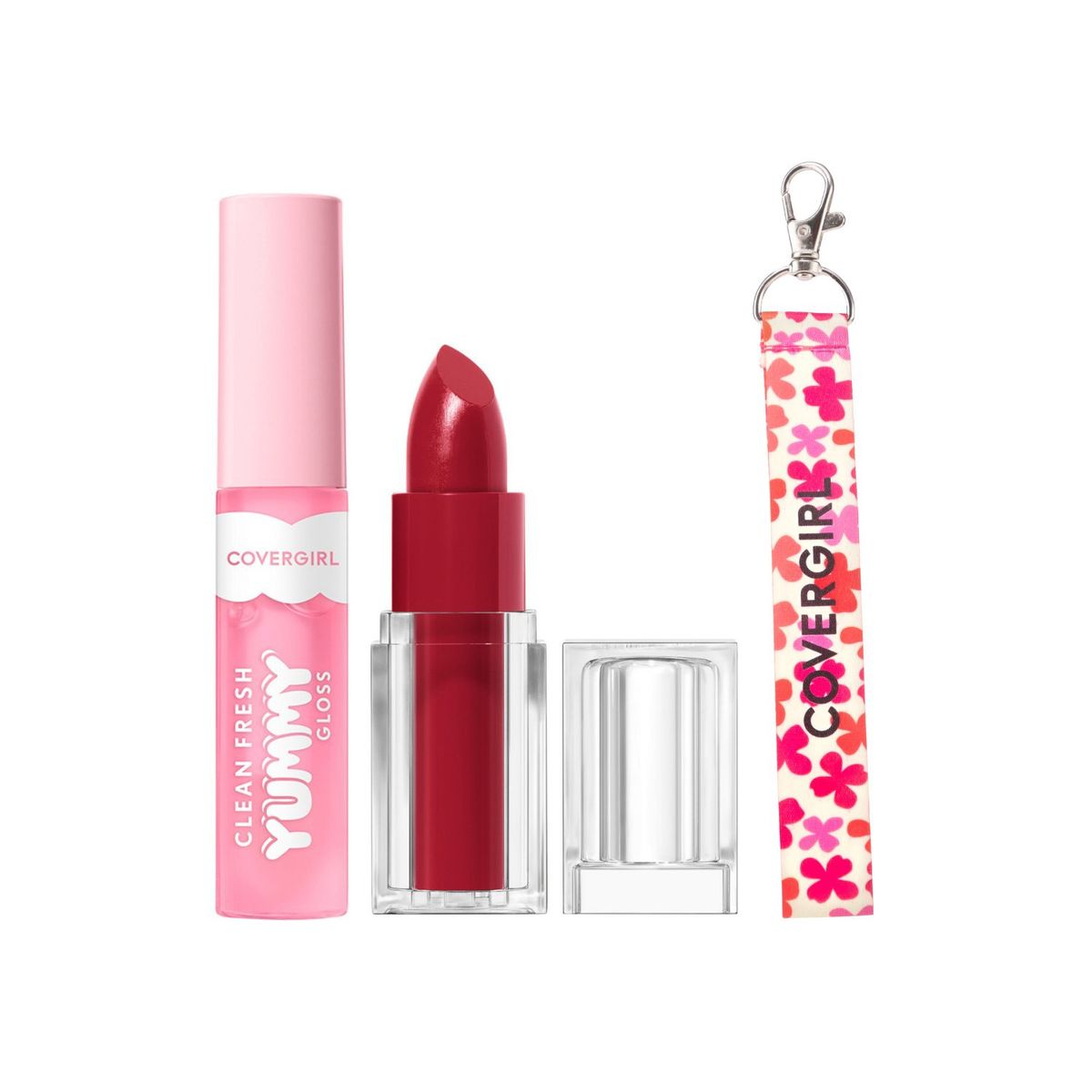 COVERGIRL - Set Labial Clean Lip Color Crimson Doll + Yummy Gloss Sugar Poppy