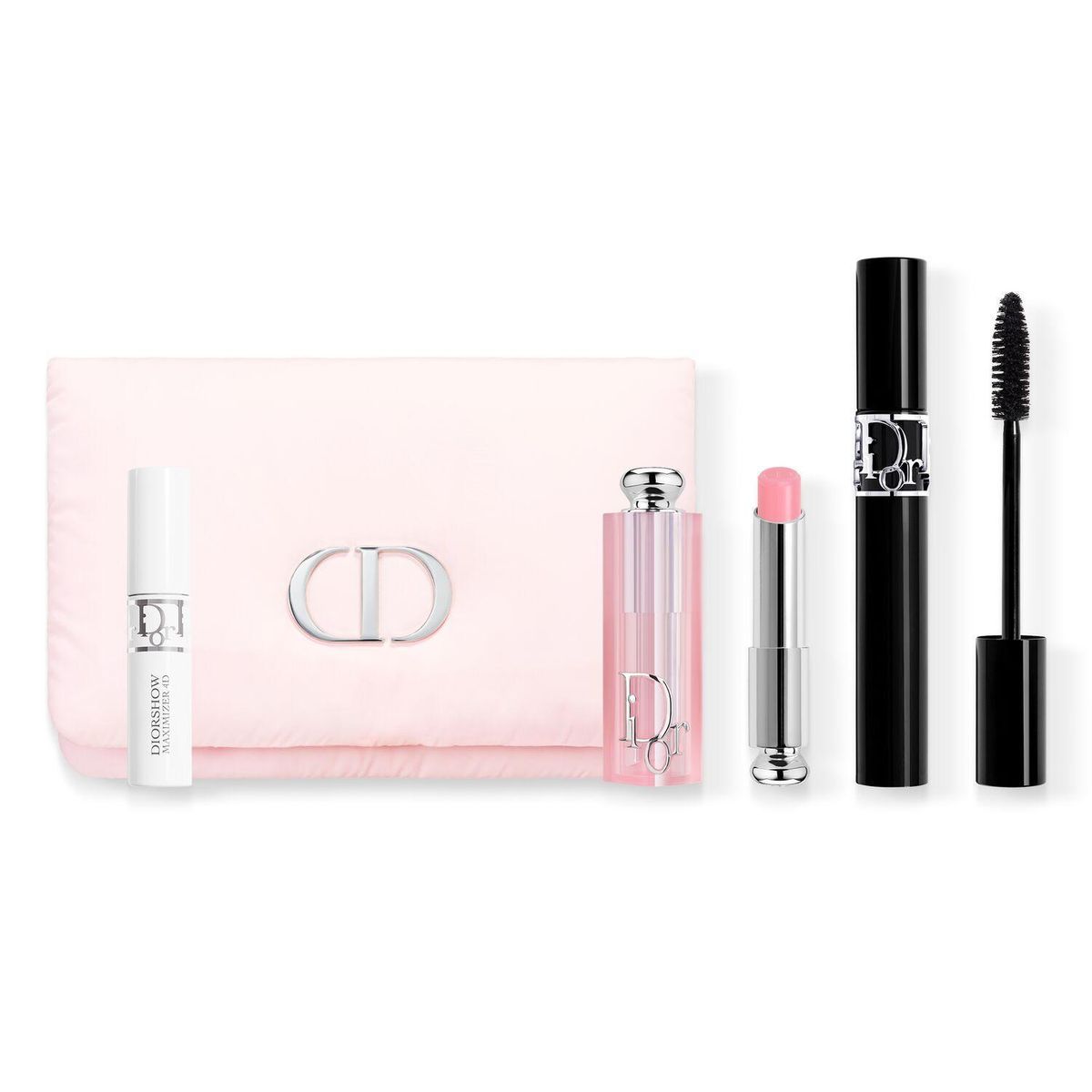 DIOR - Set Dior Lip Glow Balm 001 + Diorshow 090 + Mini Diorshow Maximizer + Neceser