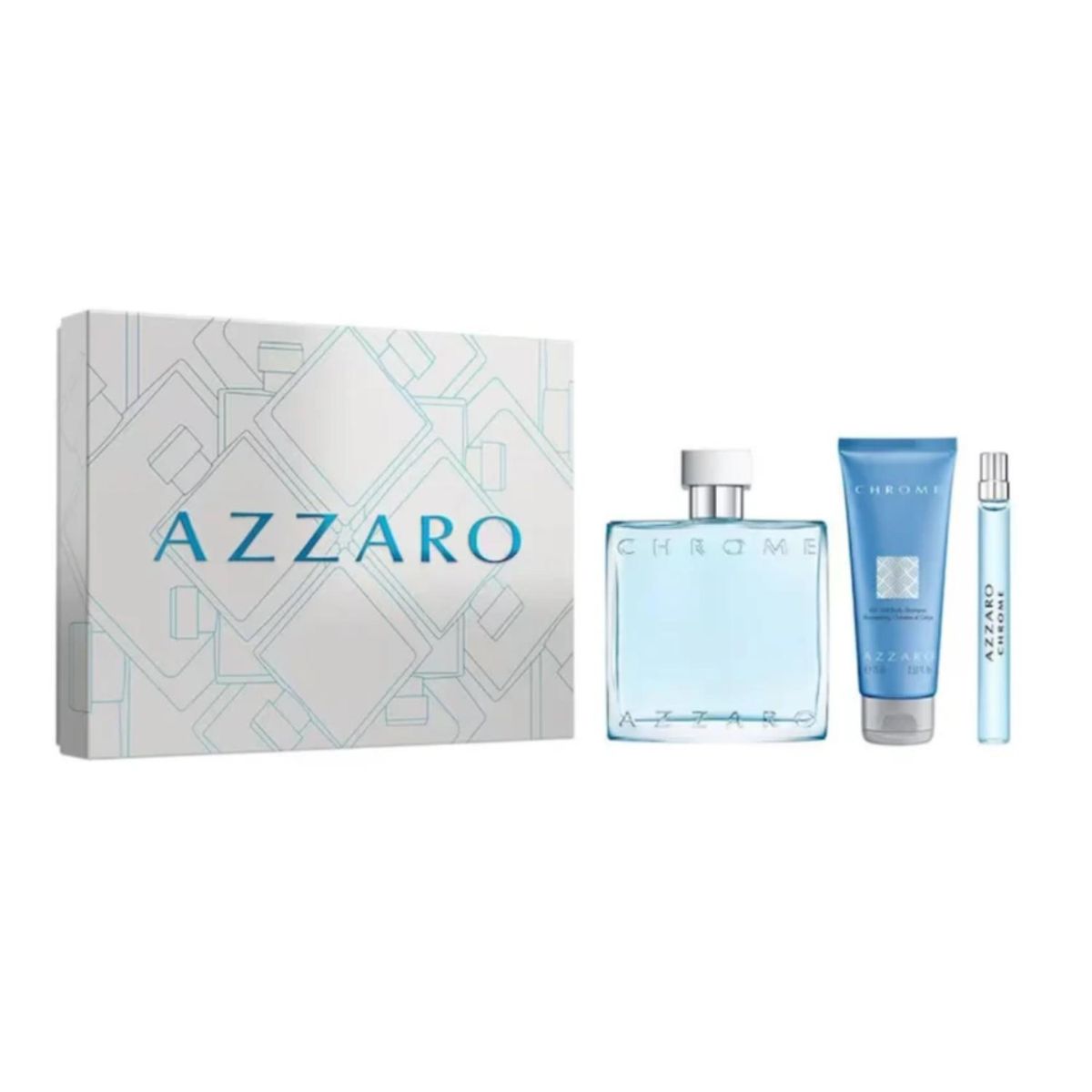AZZARO - Estuche Chrome Edt 100 Ml + Hair & Body Lotion 75 Ml + 10 Ml Hombre