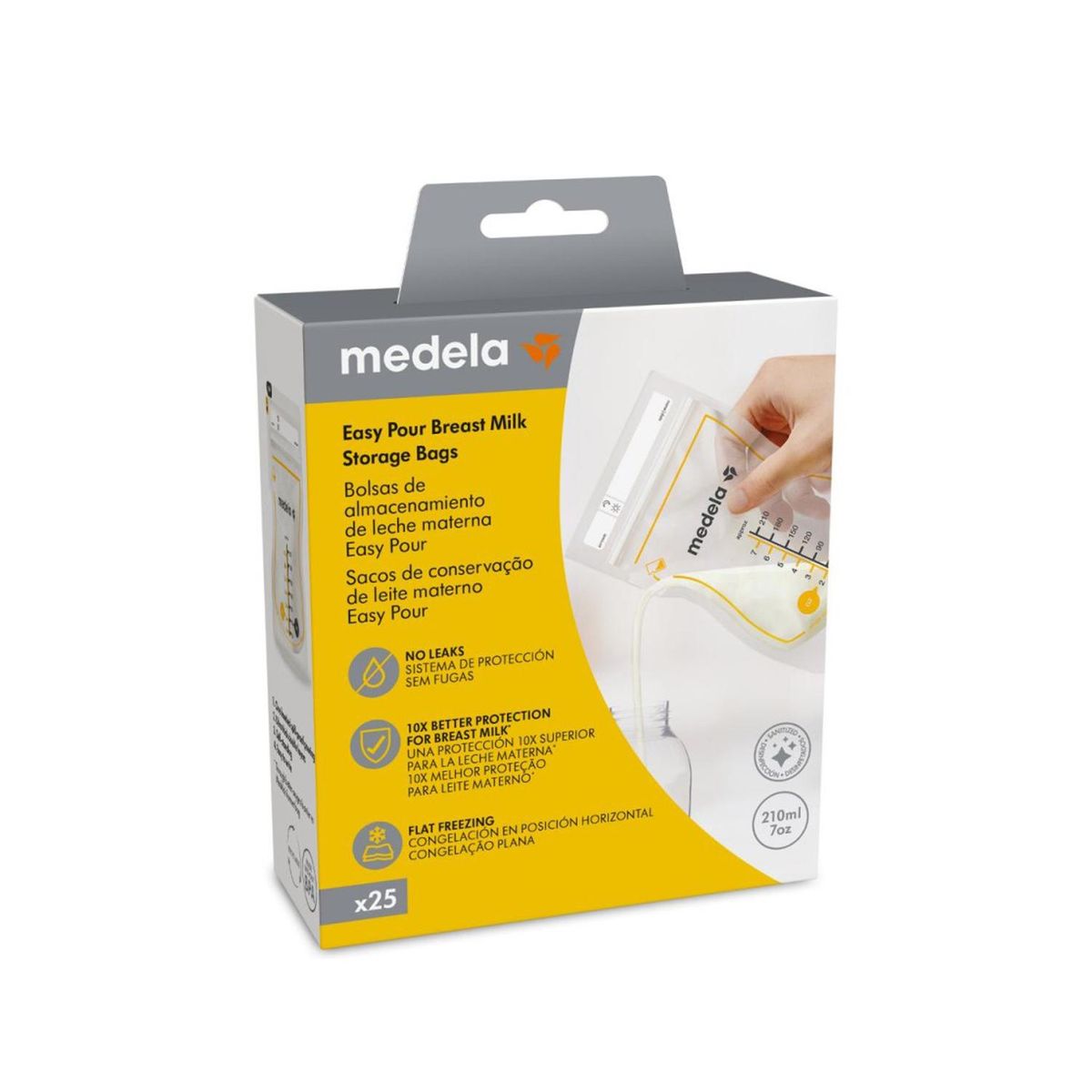 MEDELA - Bolsas de  Almacenamiento De Leche Materna Easy Pour 25 Unid Medela