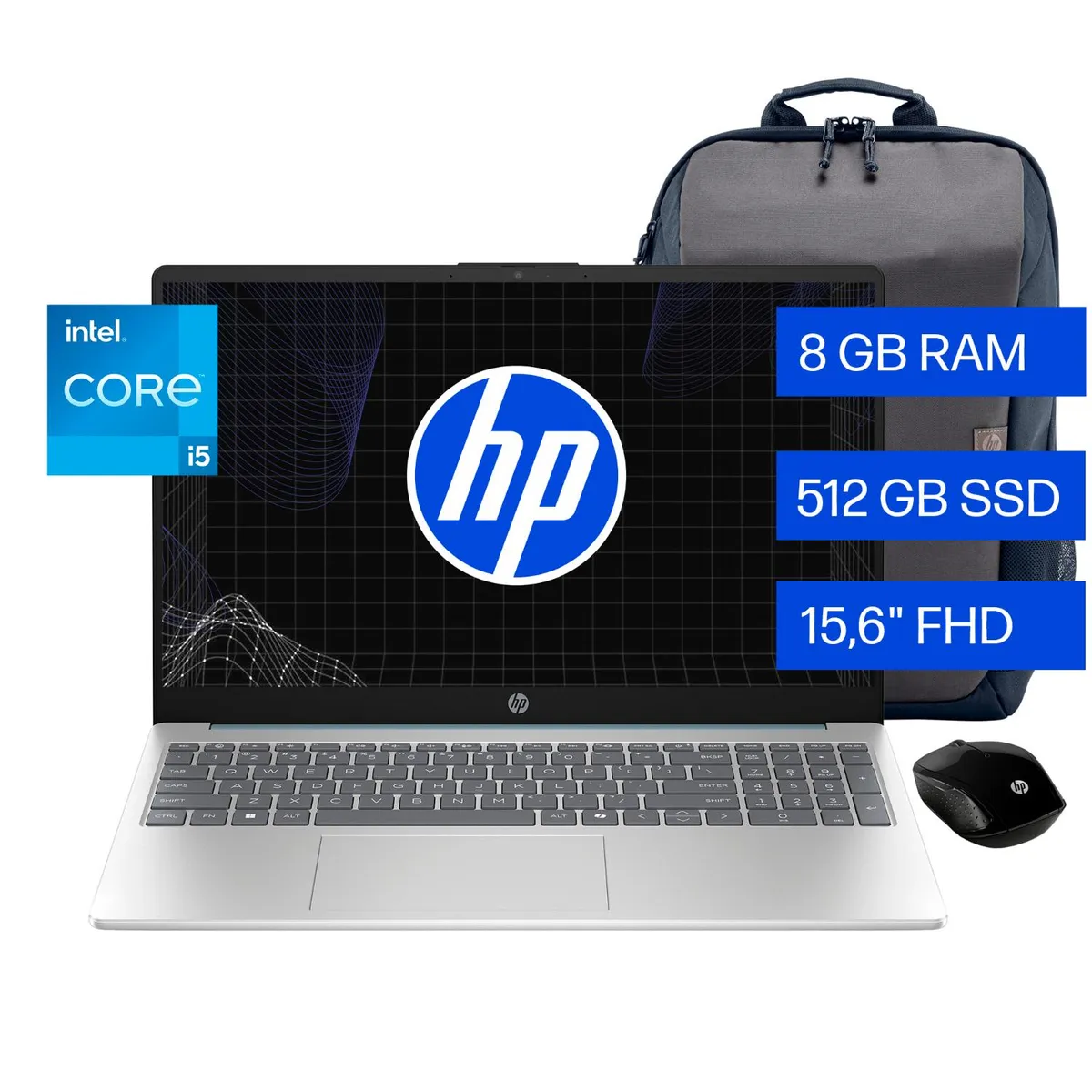 HP - Laptop Hp 15-fd0253la Intel Core i5-1334u 8gb Ram 512gb Ssd 15.6" + Mochila + Mouse