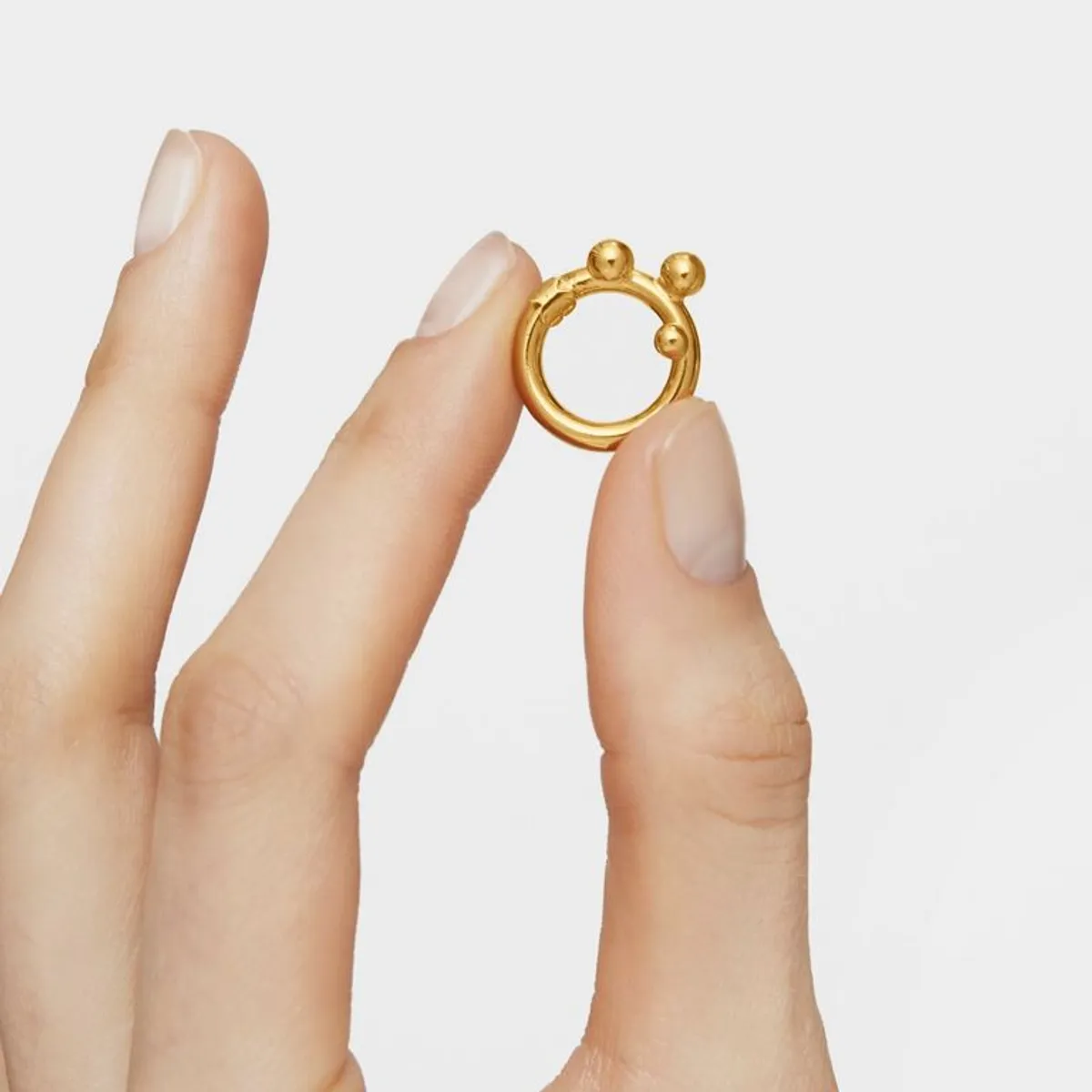 TOUS - Anillo Mediana Plata Detalles Hold