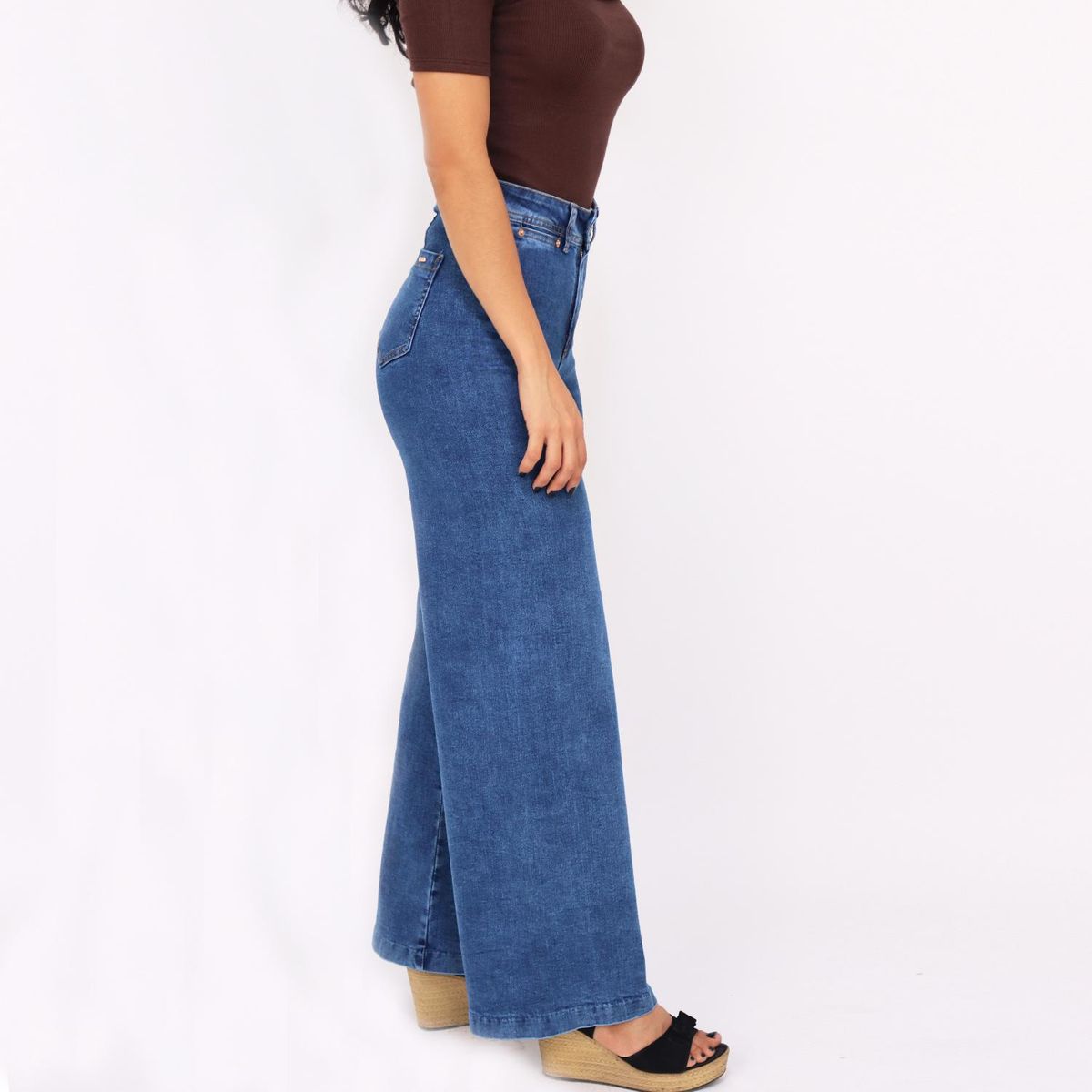 KAYRA POBLET - Jean Básico Tiro Alto Mujer Kayra Poblet