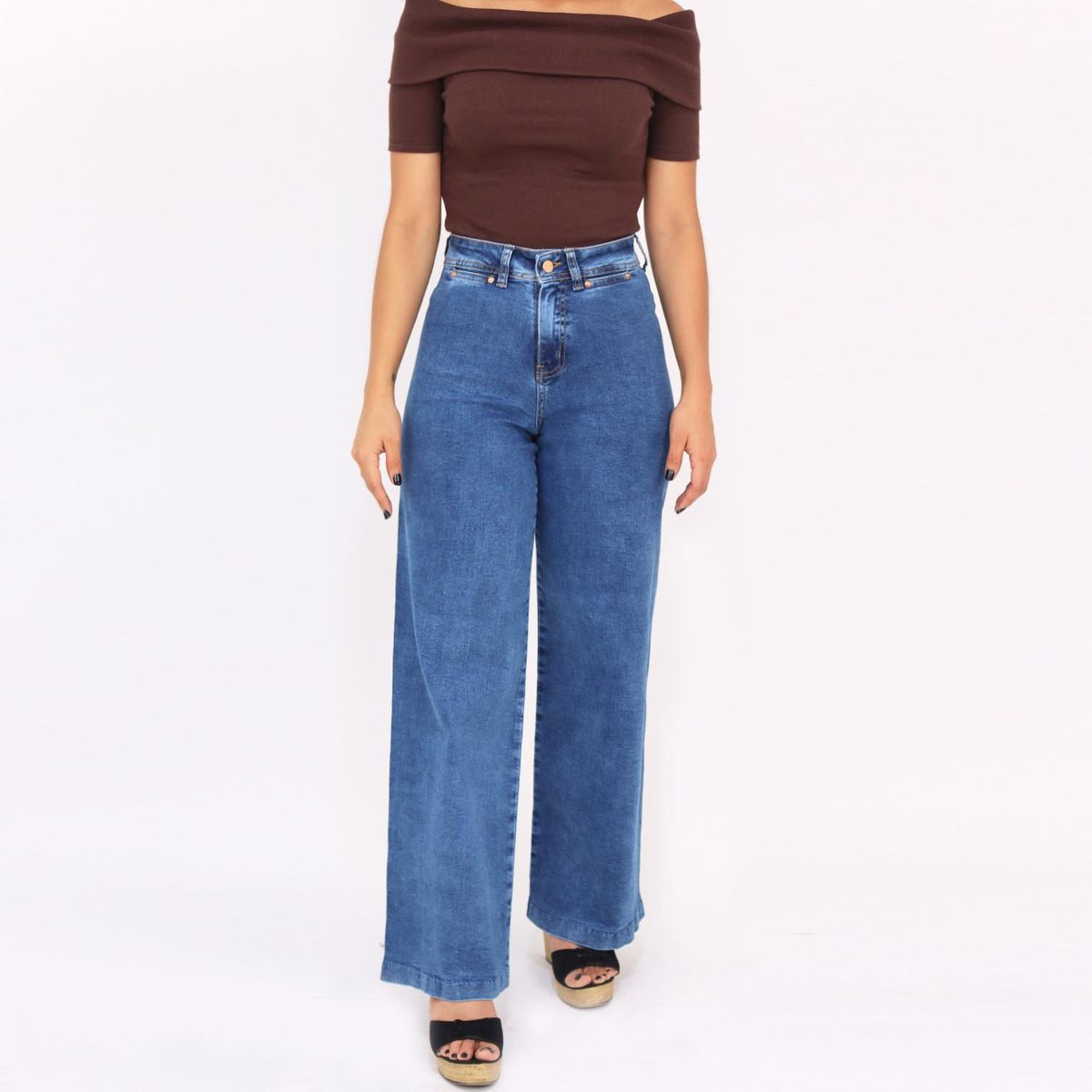 KAYRA POBLET - Jean Básico Tiro Alto Mujer Kayra Poblet