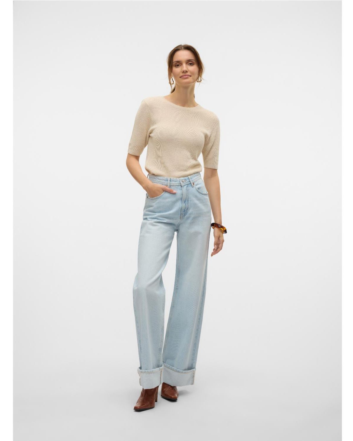 Jean Wide Leg Tiro Alto Mujer Vero Moda VERO MODA