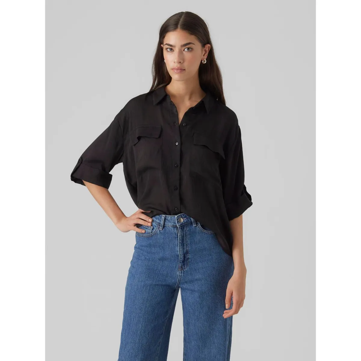 VERO MODA - Camisa Manga Larga Casual Mujer Vero Moda