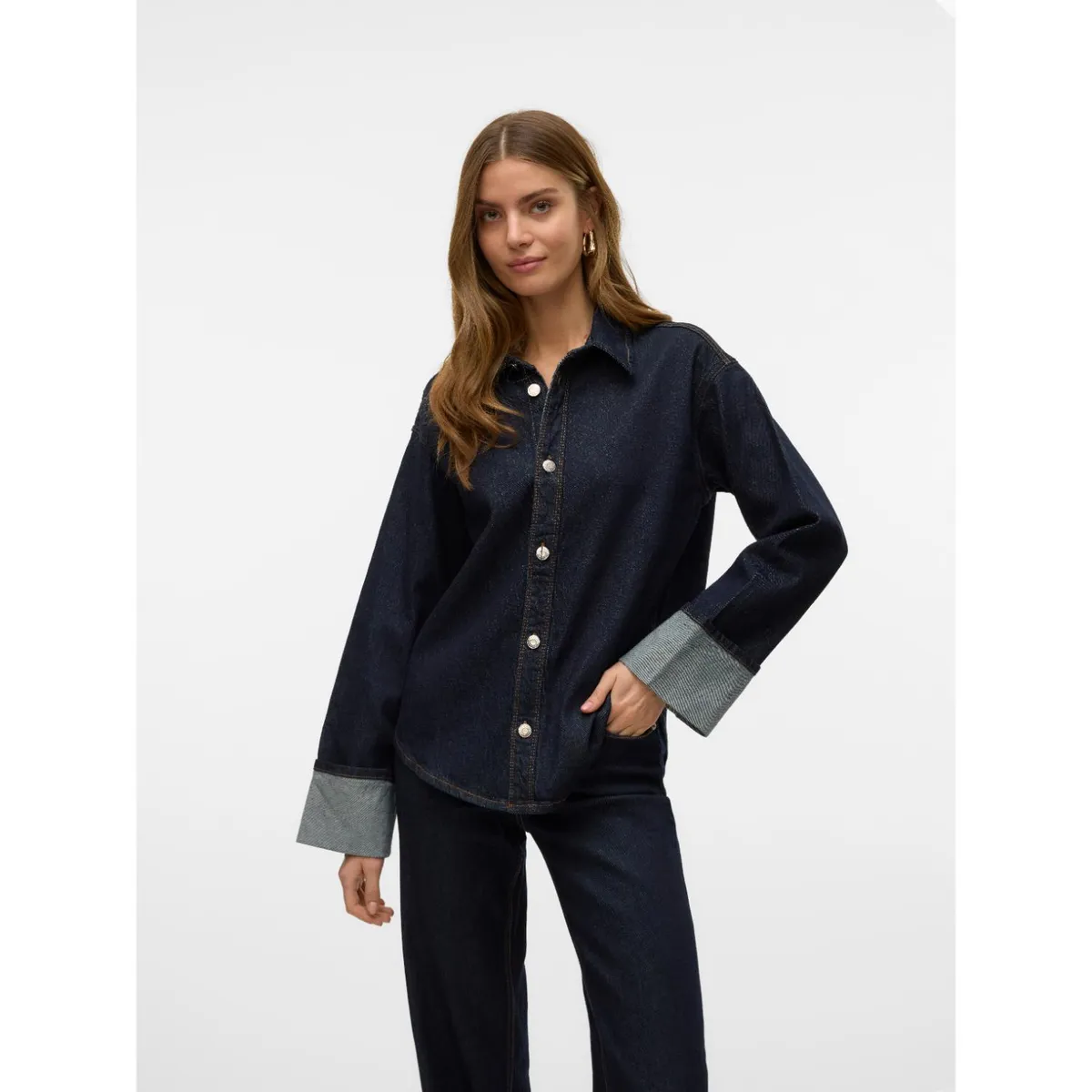 VERO MODA - Camisa Jean 100% Algodón Mujer Vero Moda