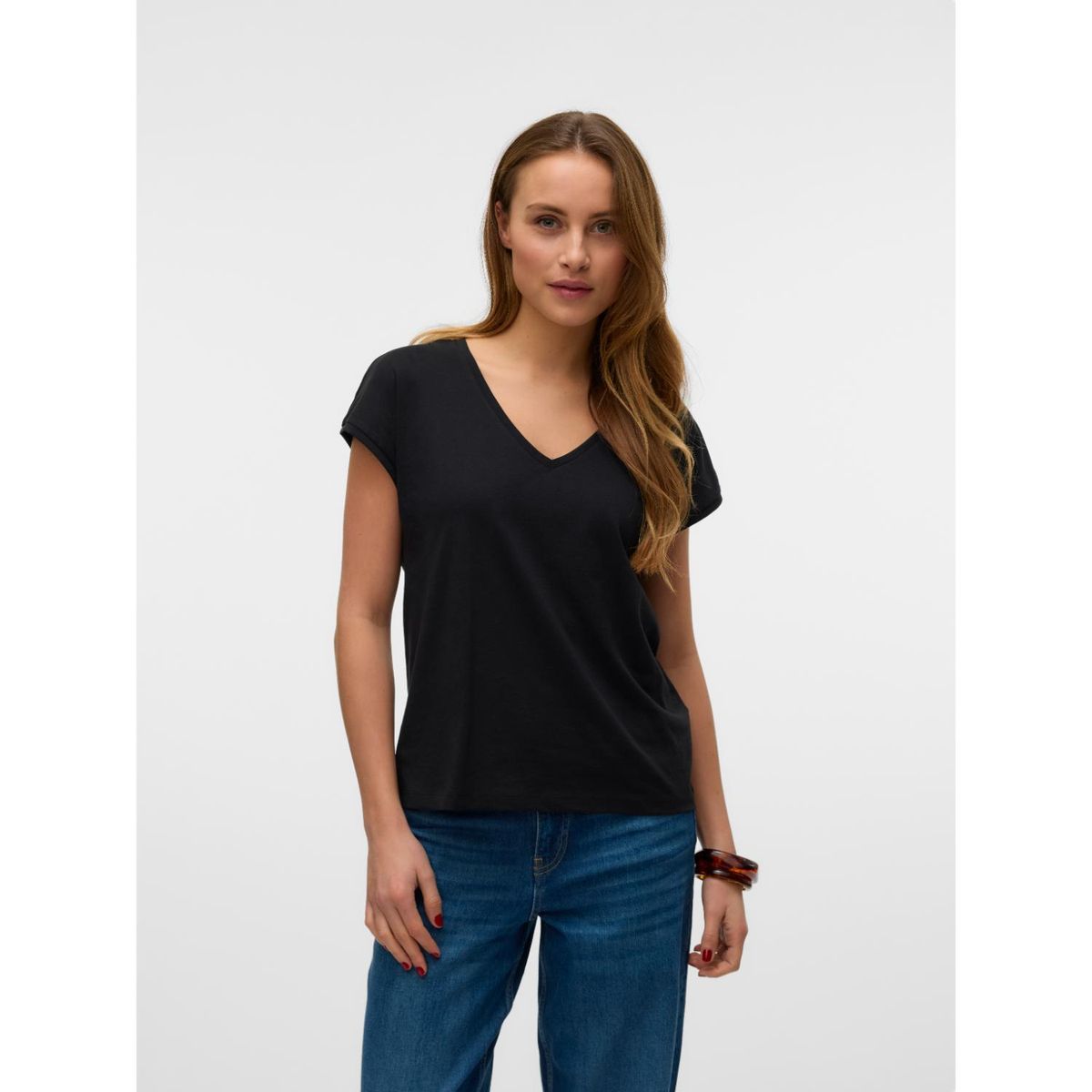 VERO MODA - Blusa Manga Corta Algodón Mujer Vero Moda