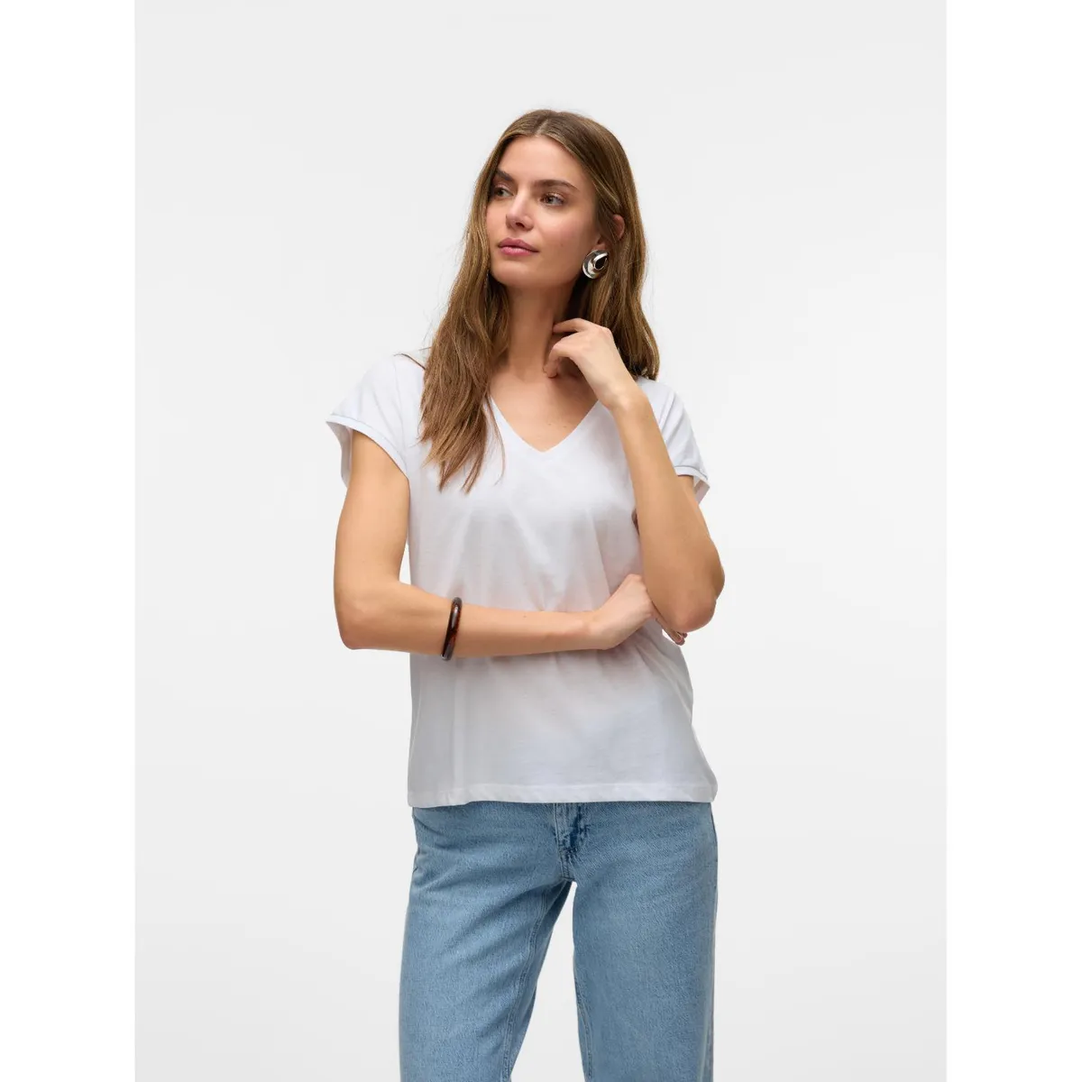 VERO MODA - Blusa Manga Corta Algodón Mujer Vero Moda