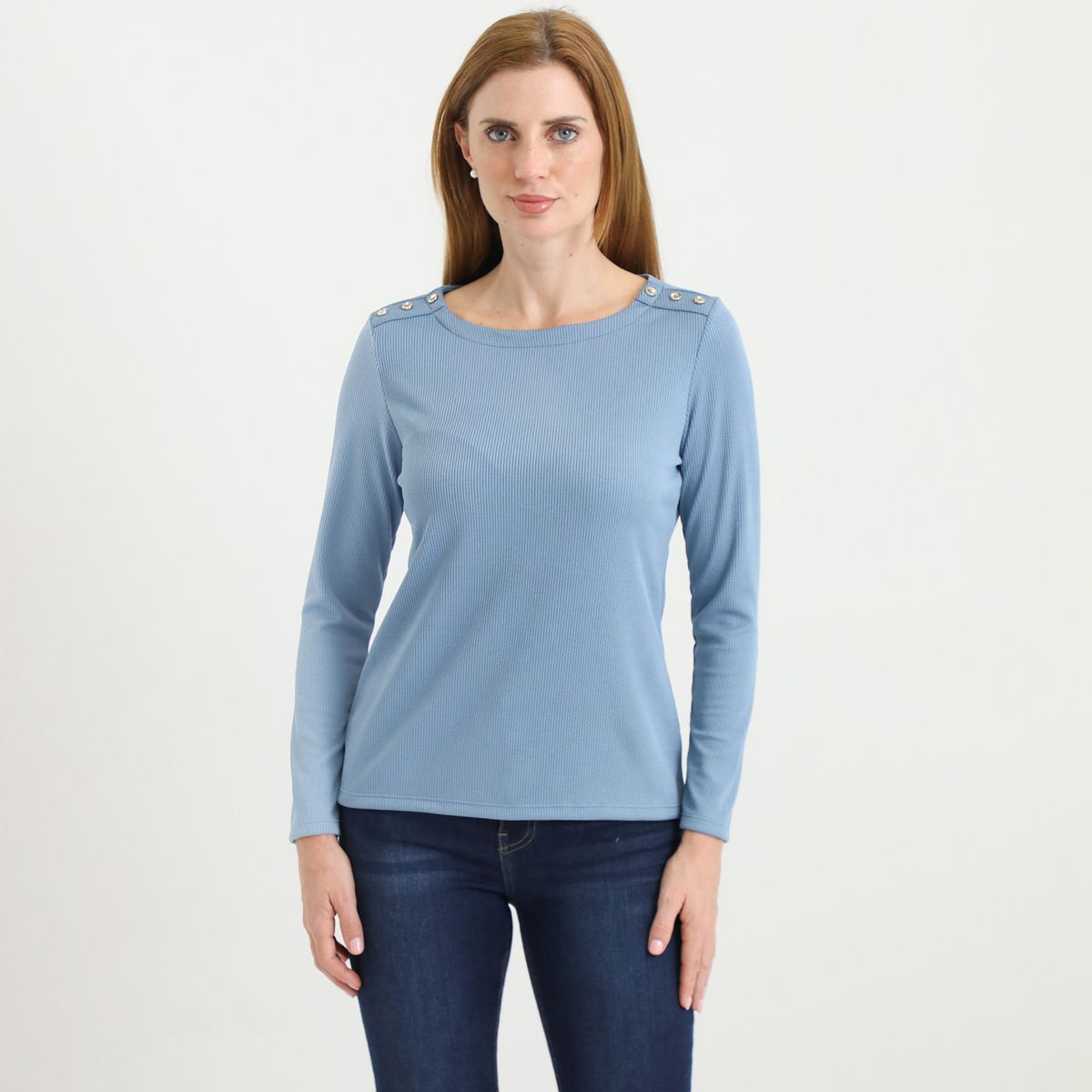 NEWPORT - Polo Manga Larga Casual Mujer Newport