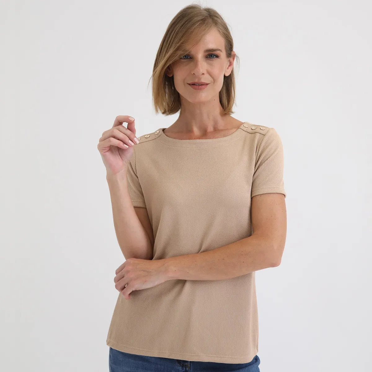 NEWPORT - Polo Manga Corta Casual Mujer Newport