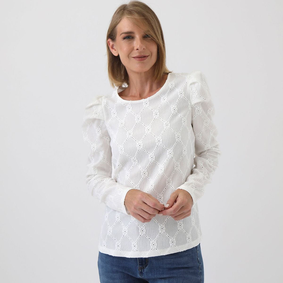 NEWPORT - Polo Manga Larga Casual Mujer Newport