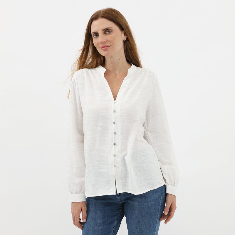 NEWPORT - Blusa Manga Larga Casual Mujer Newport