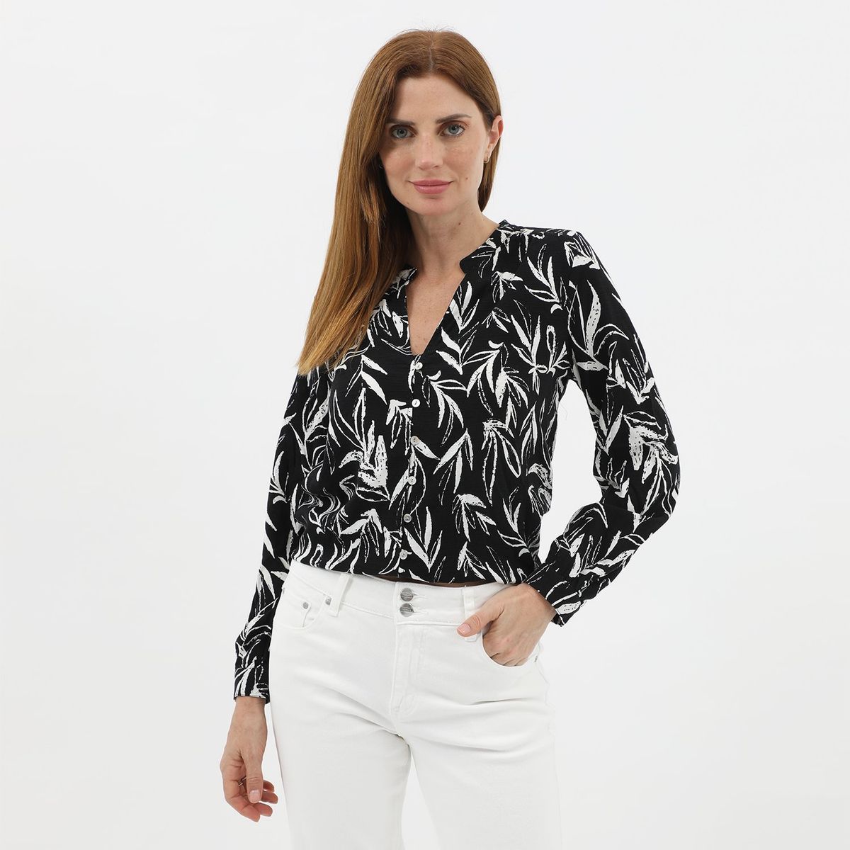 NEWPORT - Blusa Manga Larga Casual Mujer Newport