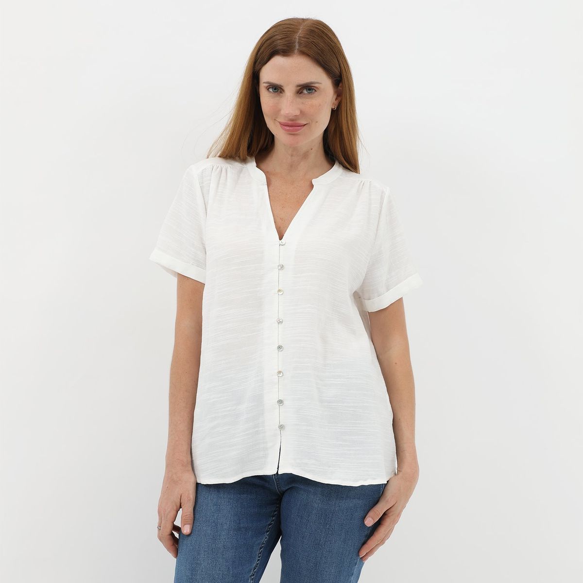 NEWPORT - Blusa Manga Corta Casual Mujer Newport