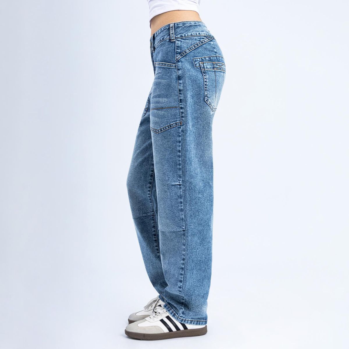 KANSAS - Jean Balloon Tiro Alto Mujer Kansas