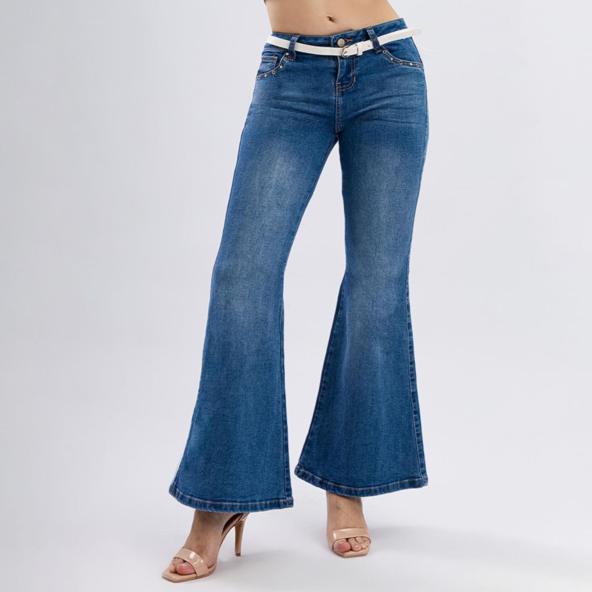 KANSAS - Jean Flare Tiro Alto Mujer Kansas