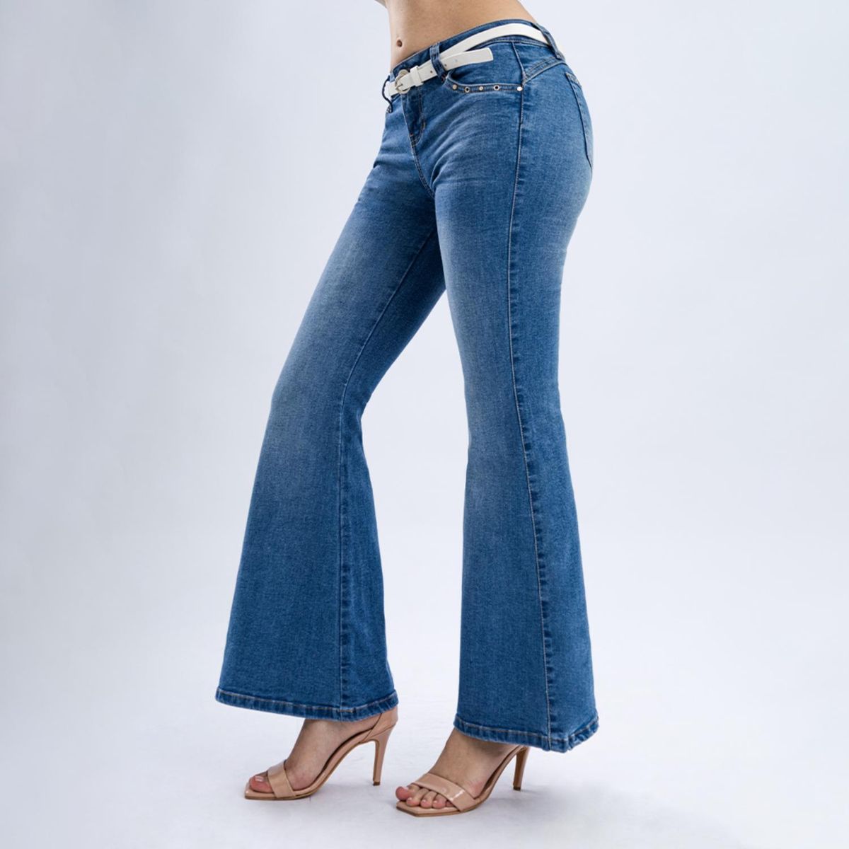 KANSAS - Jean Flare Tiro Alto Mujer Kansas