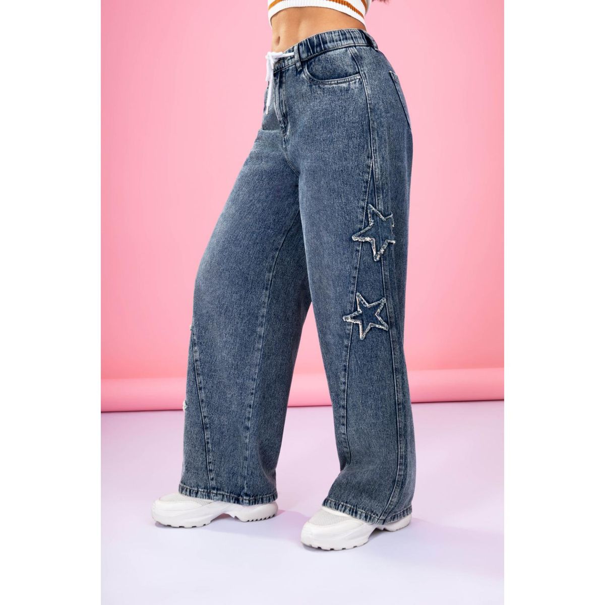 KANSAS - Jean Palazzo Algodón Mujer Kansas